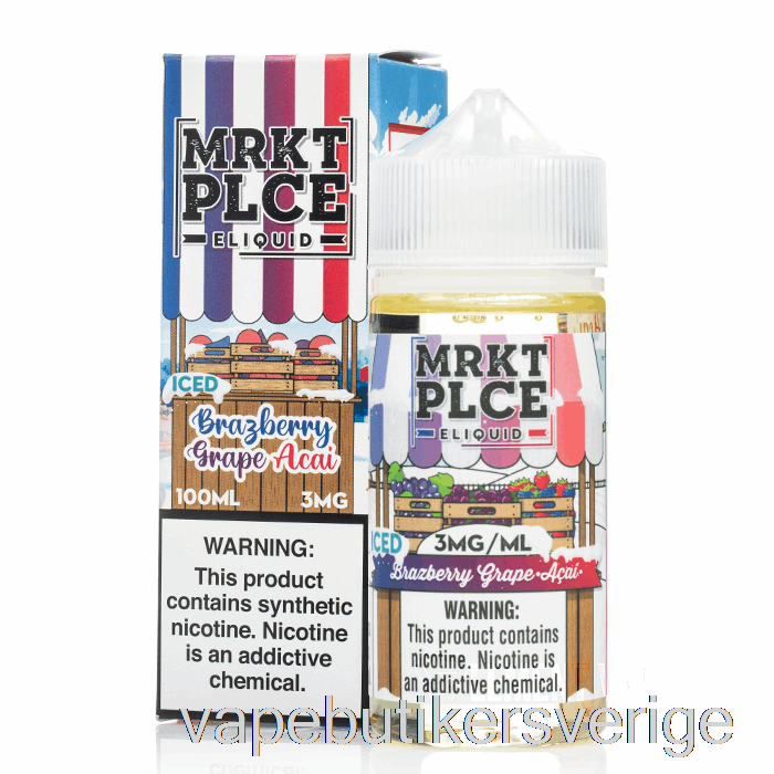 Vape Sverige Is Brazberry Druva Acai - Mrkt Plce - 100ml 0mg